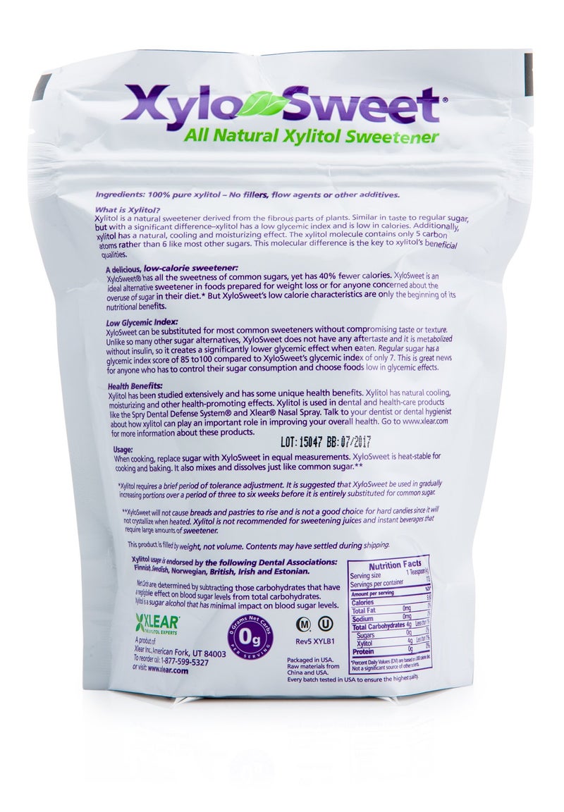 Xlear XyloSweet Plant Sourced Xylitol Sweetener - Pure Natural Sugar Substitute, Granules, Non-GMO, Gluten-Free, 1 Pound Bag (Pack of 1) - Image 2